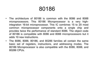 Comprehensive Overview of the Intel 80186 Microprocessor Architecture ...