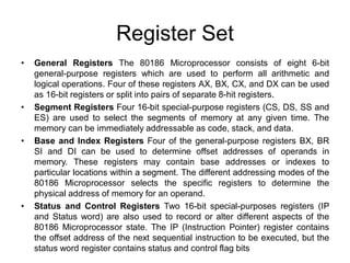 Comprehensive Overview of the Intel 80186 Microprocessor Architecture ...
