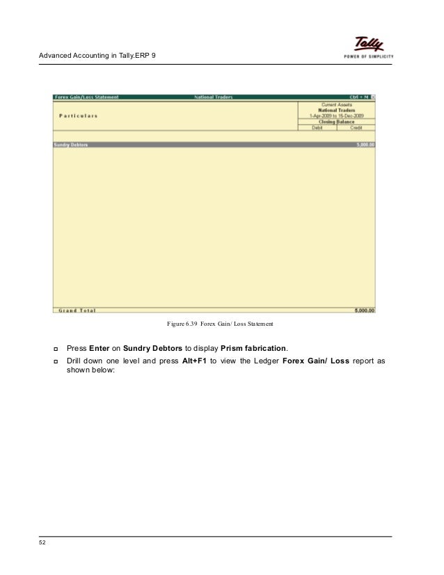 How to delete unadjusted forex gain loss in tally
