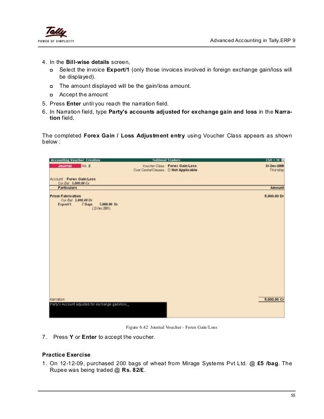 Forex entry in tally