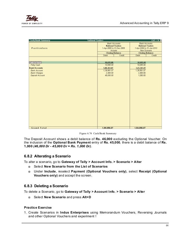 to how petty tally cash in entry in Advanced Tally accounting ERP 9