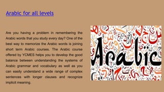 Advanced Arabic Courses | PPTX