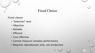 Advanced assessment and evaluation (role of assessment and measurement ...