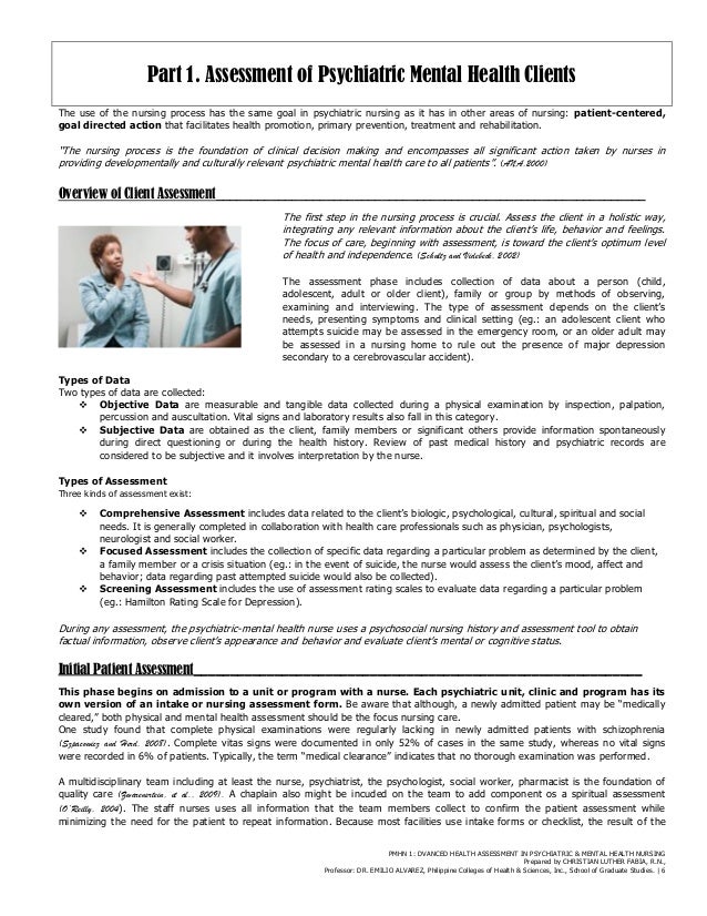 cris luthers advanced health assessment in psychiatric mental health mental health multidimensional intake form