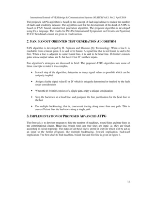 Advanced atpg based on fan, testability measures and fault reduction | PDF