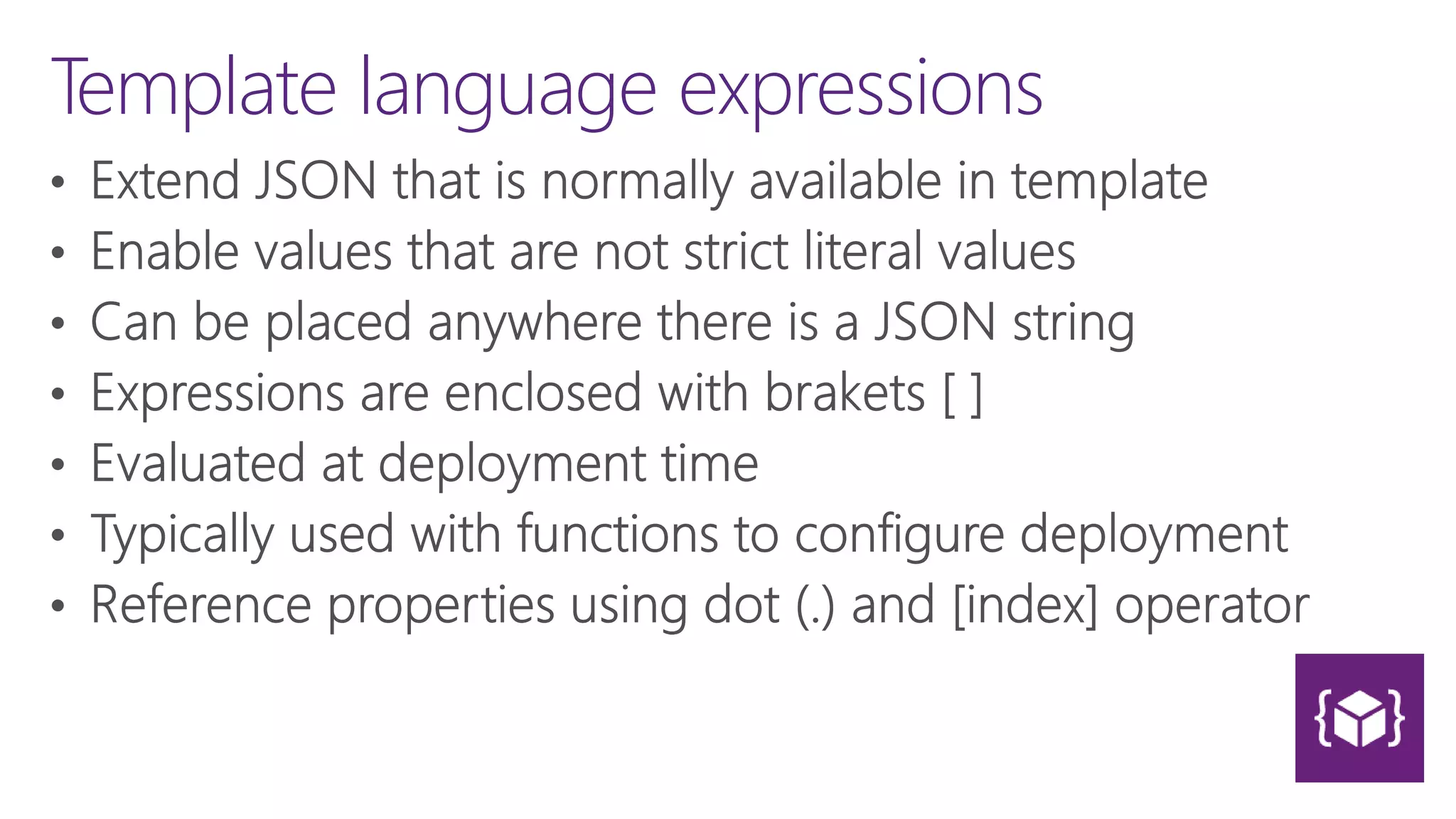 Template language expressions
 