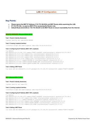 Advanced BGP Routing Techniques with MikroTik RouterOSv7 for ISPs and ...