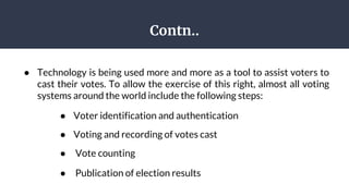 ADVANCED BIOMETRIC - BASED VOTING SYSTEM ENSURING SECURITY AND ...