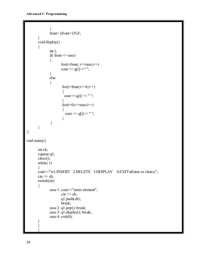 Advanced c c++