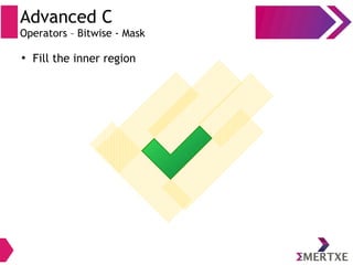 Advanced C
Operators – Bitwise - Mask
●
Fill the inner region
 