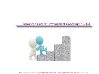Advanced Career Development Coaching (ACDC)




              Advanced Career Development Coaching (ACDC)




RSVP Consulting & Training paulb@rsvpbusiness.com / www.rsvpbusiness.com  +6012 6650 1359
        RSVP Consulting & Training paulb@rsvpbusiness.com / www.rsvpbusiness.com  +6012 6650 1359
 