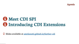 Going Further with CDI 1.2