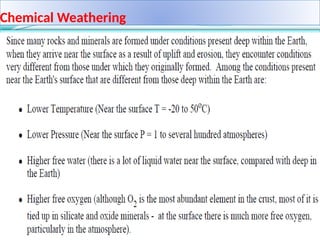 Chemical Weathering
 