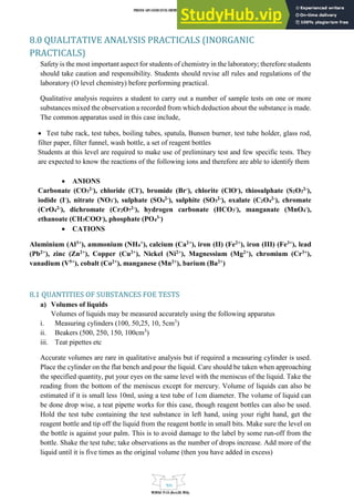 Advanced Chemistry Practical Guide | PDF
