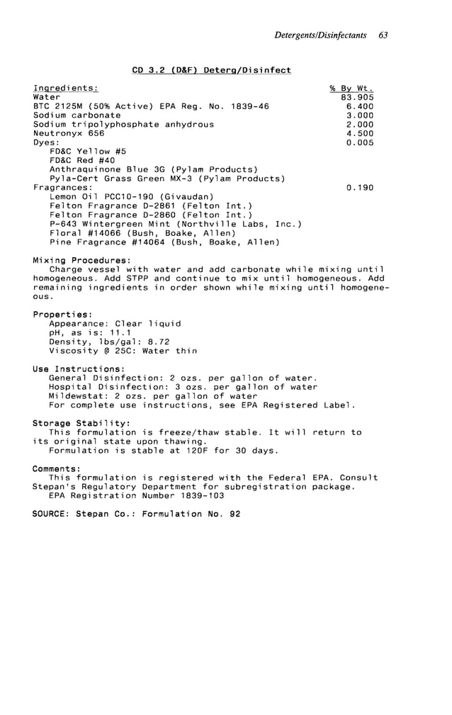 Advanced cleaning product formulations Vol. 2