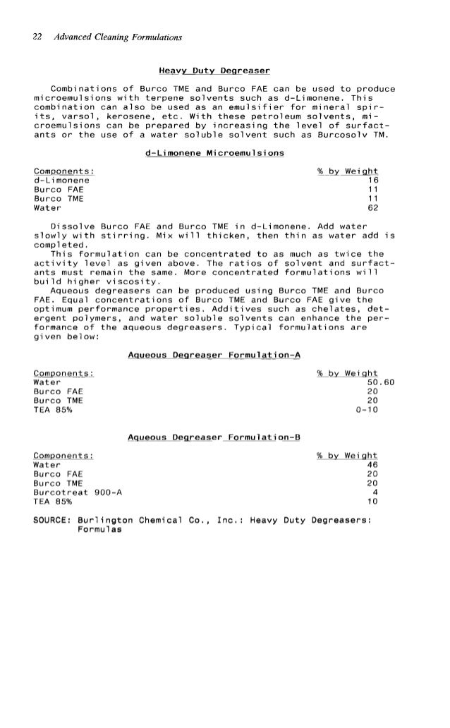 Advanced cleaning product formulations Vol. 2