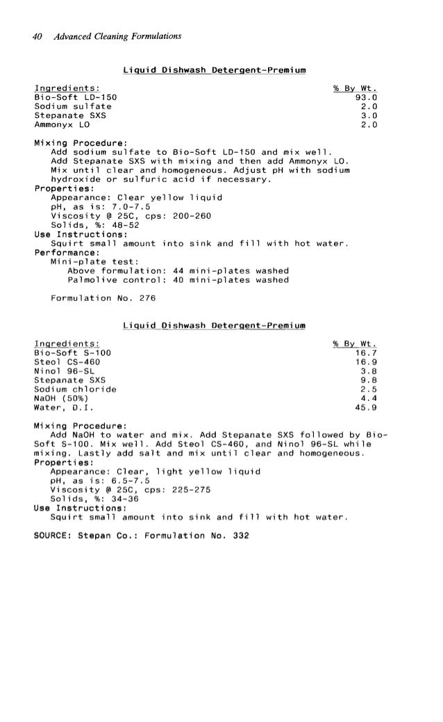 Advanced cleaning product formulations Vol. 2