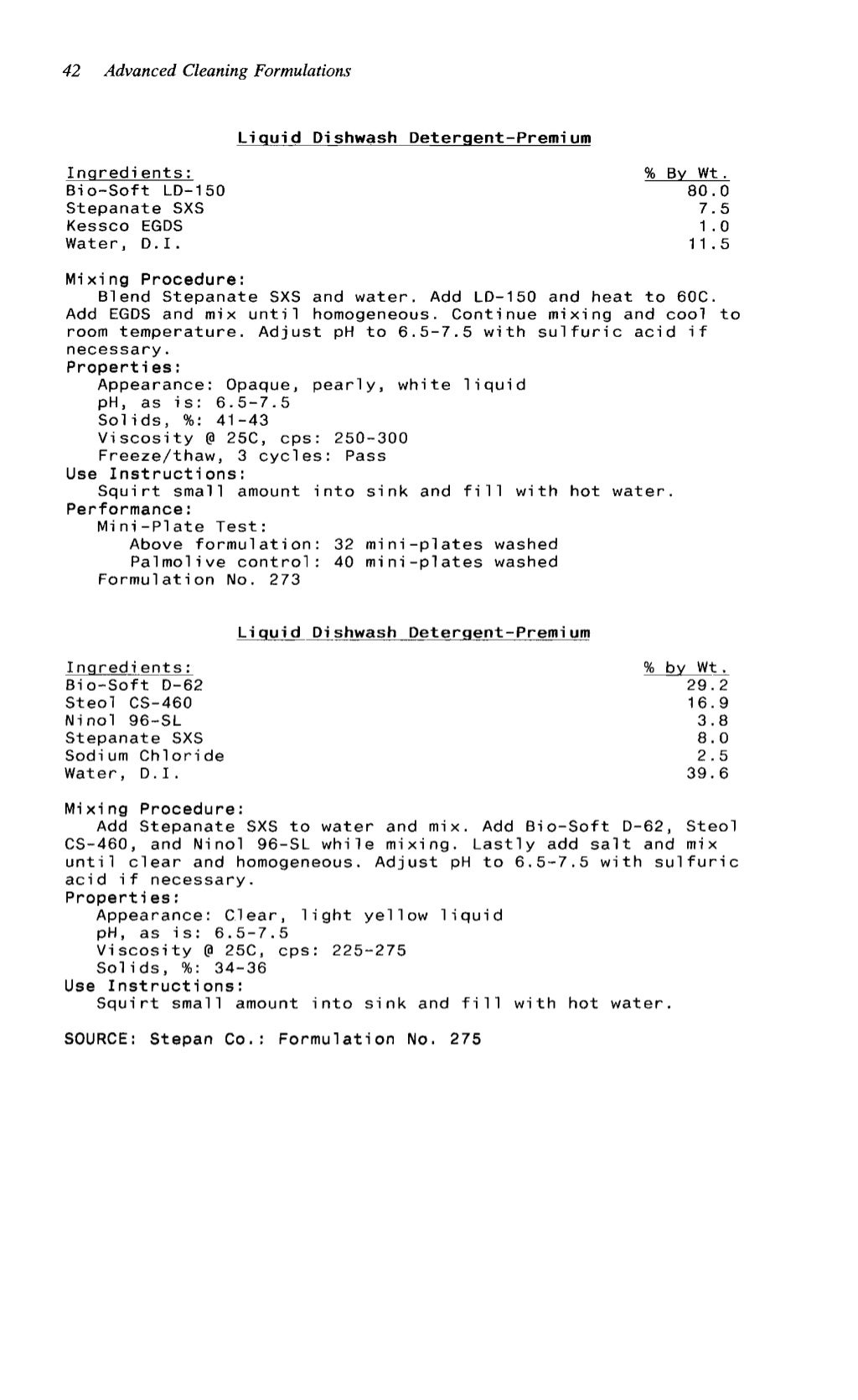 Advanced cleaning product formulations Vol. 2