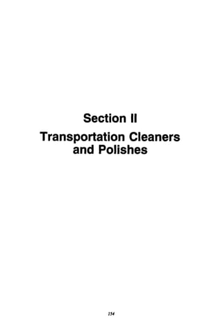 Section II
Transportation Cleaners
and Polishes
154
 