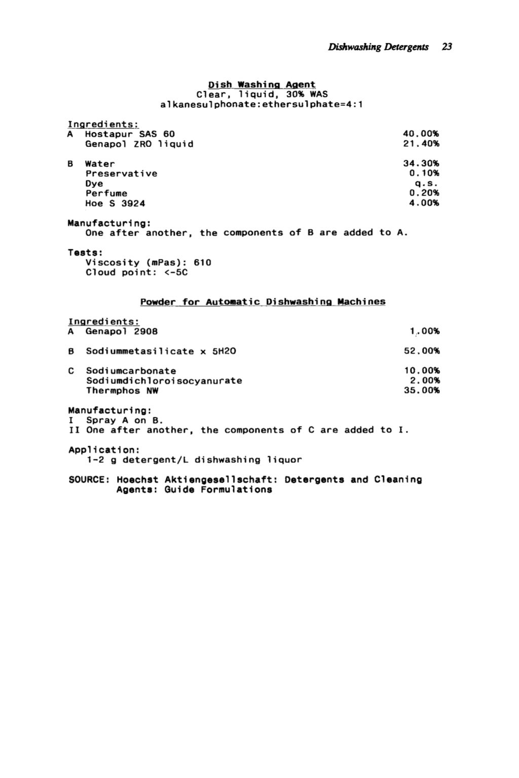 Advanced cleaning product formulations Vol. 4