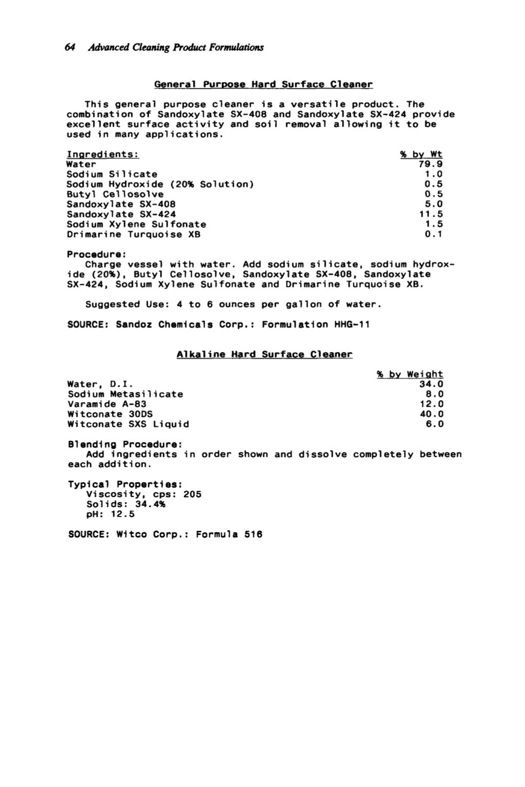 Advanced cleaning product formulations Vol. 4