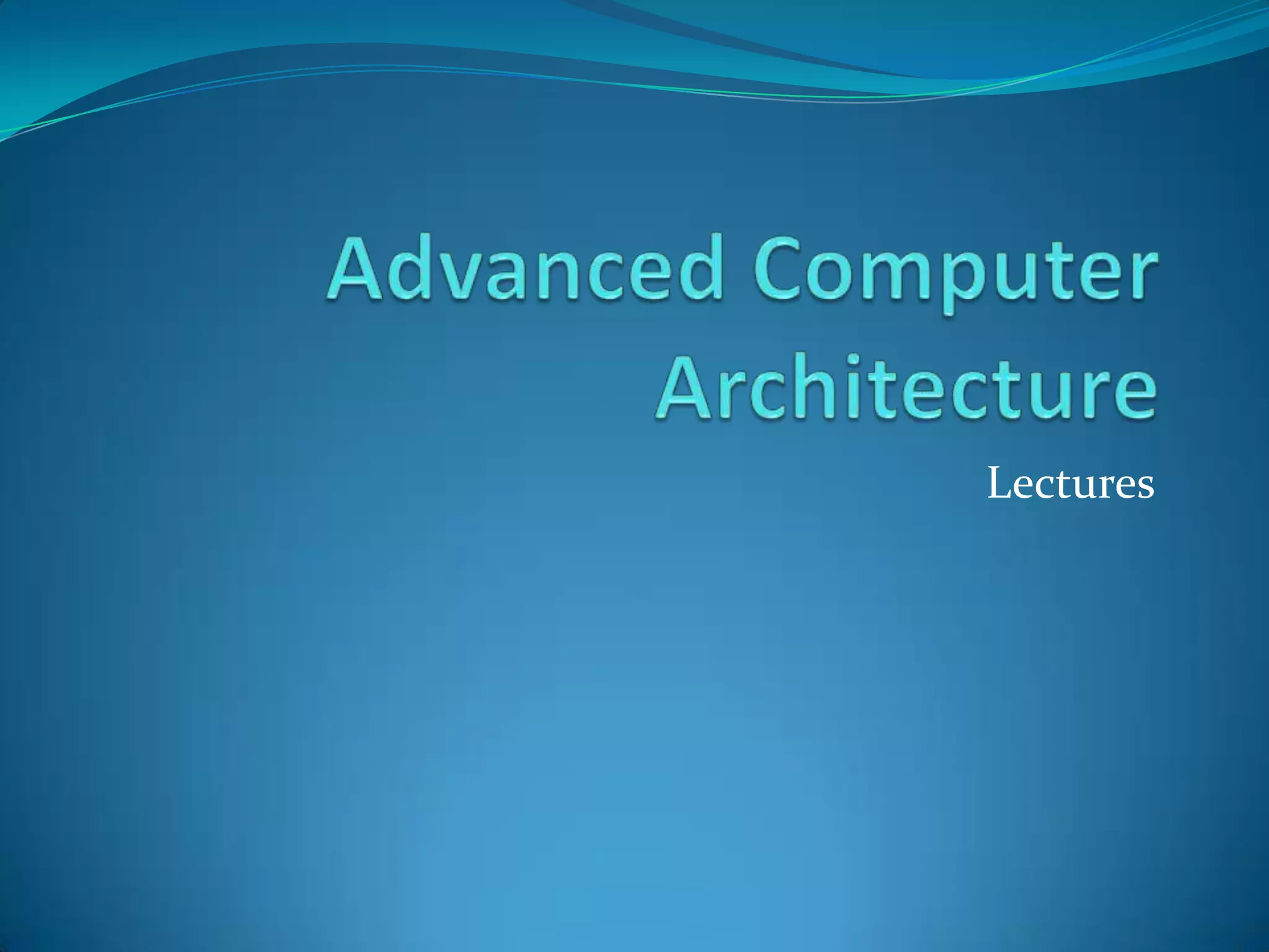 Lectures
 