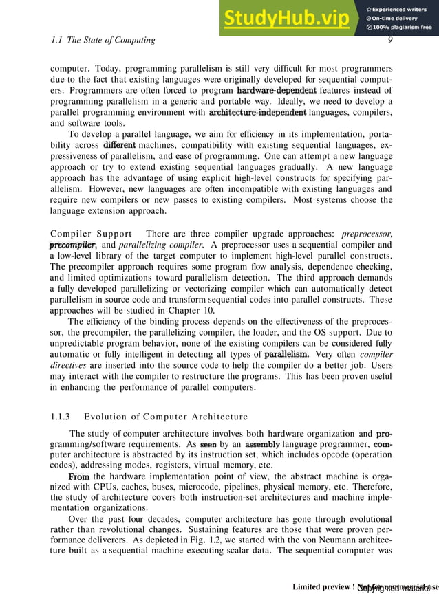 Advanced Computer Architecture Parallelism Scalability Programmability Advanced Computer Architecture Parallelism Scalability Programmability
