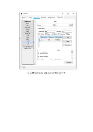 (d)Add Username and password in Server0
 