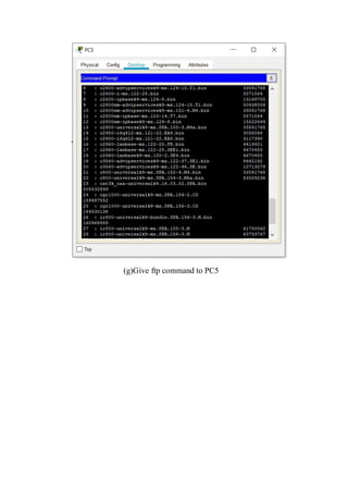 (g)Give ftp command to PC5
 