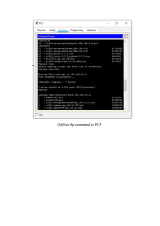 (h)Give ftp command to PC5
 