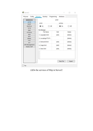 (i)On the services of Http in Server2
 