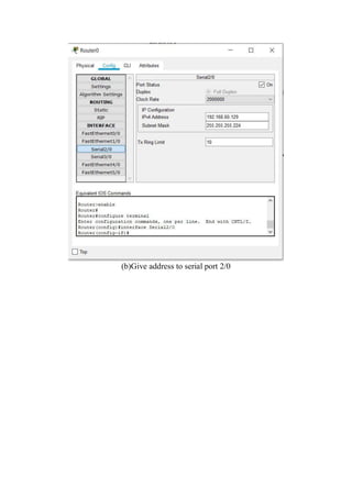 (b)Give address to serial port 2/0
 