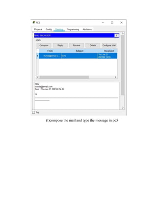 (l)compose the mail and type the message in pc5
 