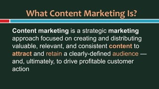 Advanced Content Marketing Training