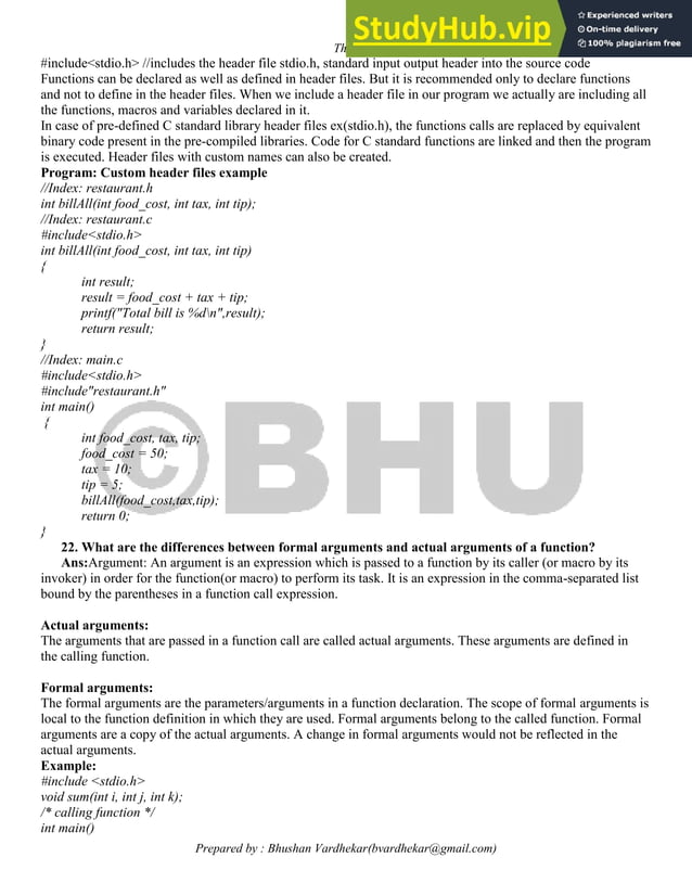 Advanced C Programming Notes | PDF