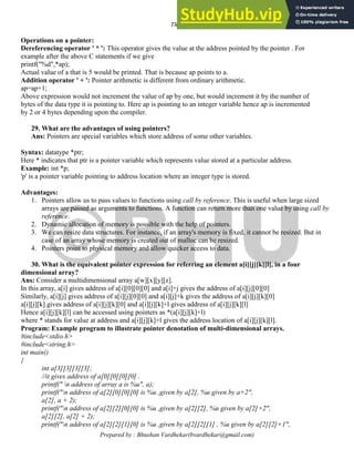 Advanced C Programming Notes | PDF