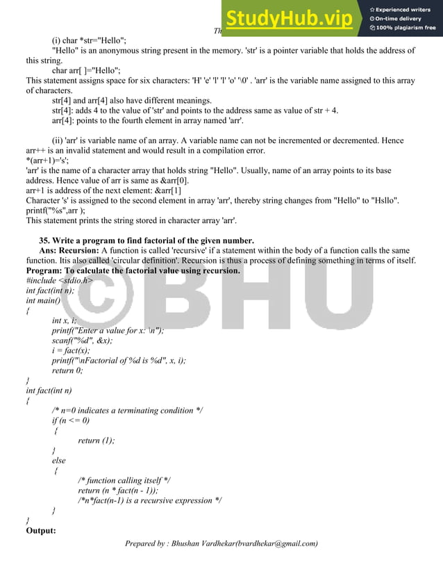 Advanced C Programming Notes | PDF