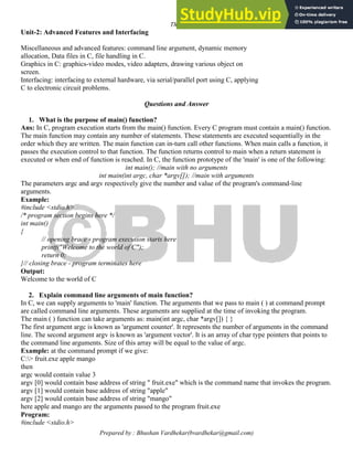 Advanced C Programming Notes | PDF