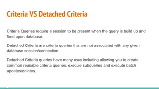 Criteria Query Sql Advanced criteria queries | PPTX
