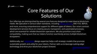 Advanced Crypto Token Development Solutions Pptx Technology Industry