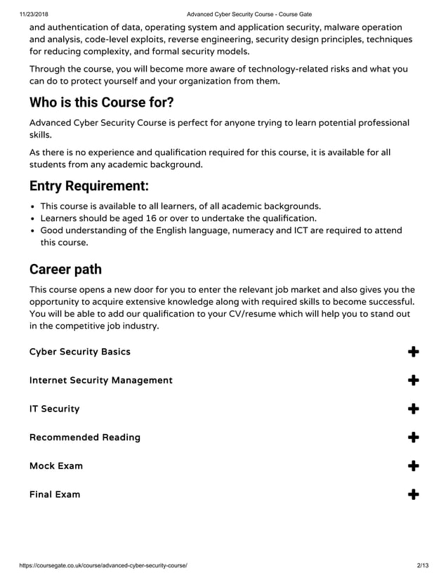Advanced cyber security course course gate PDF