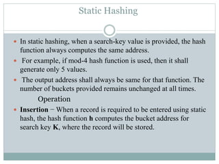 Overview of Storage and Indexing | PPTX