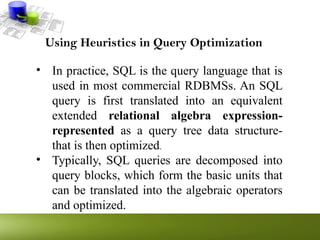 Advanced Database System Chapter Two Query processing and Optimization.pptx