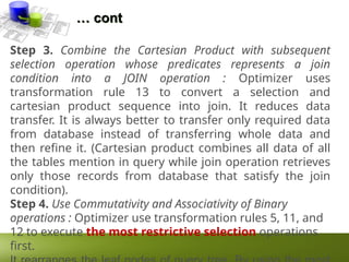 Advanced Database System Chapter Two Query processing and Optimization.pptx