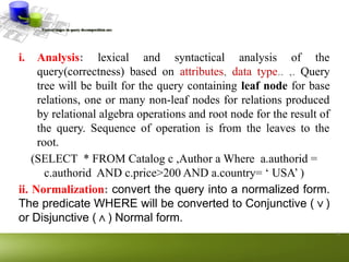 Advanced Database System Chapter Two Query processing and Optimization.pptx