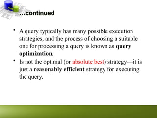 Advanced Database System Chapter Two Query processing and Optimization.pptx