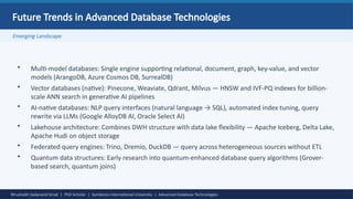 Advanced Database Technologies: NoSQL, Data Warehousing, Mining ...