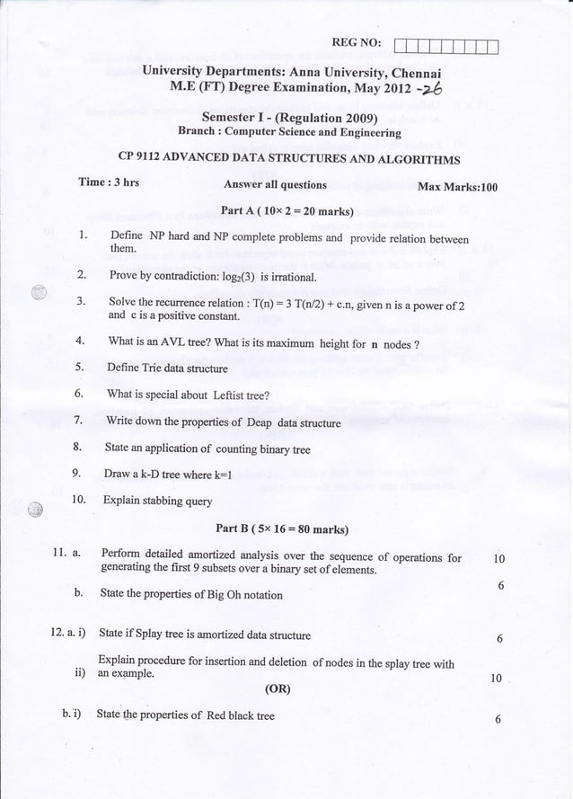 Advanced data structures and algorithms | PDF