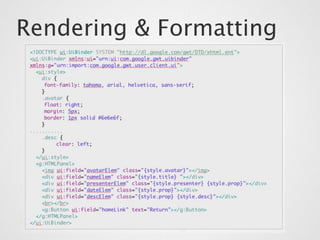 Advanced Data Widgets