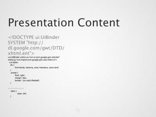 Advanced Data Widgets